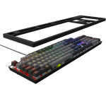 LORGAR Azar 514, Wired mechanical gaming keyboard, RGB backlight, 1680000 colour variations, 18 modes, keys number: 104, 50M clicks, linear dream switches, spring cable up to 3.4m, ABS