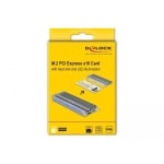 Delock card PCI Express x16 (x1 / x4 / x8) for M.2 NVMe M.2 Key M, RGB LED