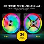 Вентилатор Corsair QL140 140mm RGB Dual Pack - Black