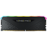 Памет Corsair DDR4, 3200MHz 16GB 1x16GB Dimm, Unbuffered, 16-20-20-38, XMP 2.0, Vengeance RGB RS, RGB LED, Black PCB