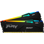 Памет Kingston 32GB 6000MT/s DDR5 CL40 DIMM (Kit of 2) FURY Beast RGB XMP, EAN: 740617328547