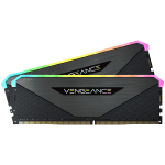 Памет Corsair DDR4, 3200MHz 32GB 2x16GB Dimm, Unbuffered, 16-20-20-38, XMP 2.0, Vengeance RGB RT Heatspreader, RGB LED, Black PCB, 1.35V, for AMD Ryzen, EAN:0840006650553