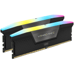 Памет Corsair DDR5, 5600MT/s 32GB 2x16GB DIMM, Unbuffered, 40-40-40-77, XMP 3.0, VENGEANCE RGB DDR5 Black Heatspreader, RGB LED, 1.25V
