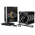 Вентилатори be quiet! LIGHT WINGS 120mm PWM high-speed Triple-Pack, 4-pin, Fan speed: 2500RPM, ARGB (ARGB Hub included), 31 db(A), 3 years warranty