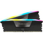 Памет Corsair DDR5, 5200MT/s 32GB 2x16GB DIMM, Unbuffered, 40-40-40-77, XMP 3.0, VENGEANCE RGB DDR5 Black Heatspreader, RGB LED