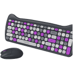 CANYON HSET-W6 Keyboard+Mouse Kitty Edition AAA+АА Wireless Violet