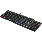 MSI VIGOR GK41 LR US Gaming Keyboard, Black, 6 fixed color LEDs in 10 different lighting zones, 6+N Key Rollover & Anti-ghosting, Hotkeys for Rapid Control, 3 Adjustable Keyboard Angles