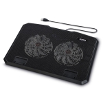 Hama cooling laptop stand Black Metal, 40 cm (15.6"), 126806