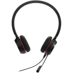 JABRA EVOLVE 30 II MS Stereo USB Headband, Noise cancelling, USB and 3.5 connectivity, with mute-button and volume control on the cord, with leather ear cushion, Microsoft optimized