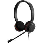 JABRA EVOLVE 30 II MS Stereo USB Headband, Noise cancelling, USB and 3.5 connectivity, with mute-button and volume control on the cord, with leather ear cushion, Microsoft optimized