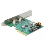 Карта Delock, PCI Express x4 към USB-C (USB 3.1 Gen 2) женско, 10 Gbps
