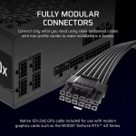 Захраване CORSAIR RMx Series, RM850x, 850W, ATX 3.1, Cybenetics Gold Certified, Fully Modular Power Supply