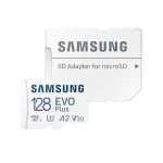 Samsung EVO Plus, microSDXC, UHS-I, 128GB, Adapter