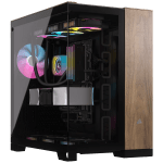 Кутия Corsair 6500X Tempered Glass, E-ATX, Black/Walnut Wood