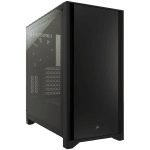 Кутия CORSAIR 4000D Tempered Glass, ATX, Black