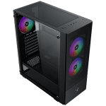 Кутия Xigmatek Hero II Air 3F Black EN41655, ATX