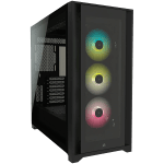 Кутия Corsair iCUE 5000X RGB Tempered Glass, E-ATX, Black