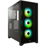 Кутия Corsair iCUE 4000X RGB Tempered Glass, E-ATX, Black