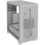 Кутия Corsair 3000D Tempered Glass, ATX, White