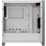 Кутия CORSAIR 4000D Tempered Glass, ATX, White