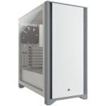 Кутия CORSAIR 4000D Tempered Glass, ATX, White