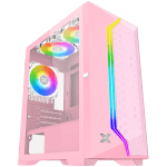 Кутия Xigmatek Gemini II Queen, EN48663, mATX, Pink