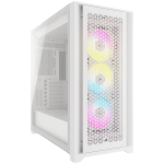 Кутия Corsair iCUE 5000D RGB Airflow Tempered Glass, E-ATX, True White