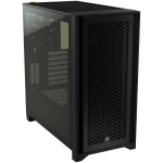 Кутия Corsair 4000D Airflow Tempered Glass, E-ATX, Black
