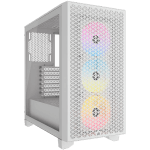 Кутия Corsair 3000D RGB Tempered Glass, ATX, White