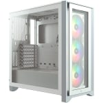 Кутия Corsair iCUE 4000X RGB Tempered Glass, E-ATX, White