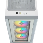 Кутия Corsair iCUE 4000X RGB Tempered Glass, E-ATX, White