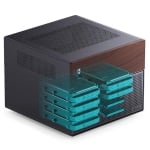 Кутия Jonsbo N4 NAS, mATX, Black