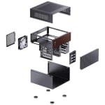 Кутия Jonsbo N4 NAS, mATX, Black