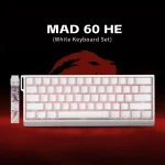 Клавиатура Madlions MAD 60 HE RGB 1K Magnetic Amber Pro Switches - Бяла