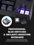 Клавиатура Marvo KG953G - Blue switches, 87 keys TKL, RGB
