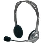 LOGITECH H110 Corded Stereo Headset - Gray