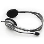 LOGITECH H110 Corded Stereo Headset - Gray