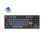 Keychron V3 TKL Knob QMK Frosted Black Translucent, Keychron K Pro Blue Switch, RGB Backlight