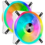 Corsair iCUE QL140 RGB PWM, White, 2 Fan Pack + Controller