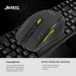 Безжична мишка Jedel W400 - черна
