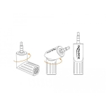 DeLock 65893, Smartphone/Tablet, 3.5mm 4 Pin Stereo Jack 90°, Silver