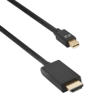 Кабел DeTech mini DisplayPort(м) към HDMI(м) - 3м, черен