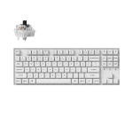 Keychron K8 Pro White QMK/VIA TKL K Pro(Hot Swappable) Brown Switch RGB Backlight Plastic Frame