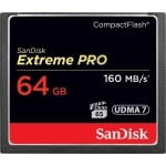 SANDISK Extreme PRO, CompactFlash, 64GB, VPG 65, 160 Mb/s