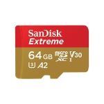 SANDISK Extreme microSDXC, 64GB, Class 10 U3, V30 80 MB/s