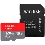 SANDISK Ultra microSDXC, 128GB, A1, UHS-I, U1, Class 10, 140MB/s, Adapter