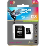 Silicon Power Elite, 128GB, Micro SDHC/SDXC, UHS-I, SD Adapter