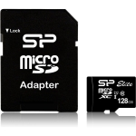Silicon Power Elite, 128GB, Micro SDHC/SDXC, UHS-I, SD Adapter