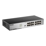 D-Link DGS-1016D/E, 16 ports switch 10/100/1000, Desktop, rack mount