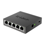 D-Link DGS-105/E, 5 ports switch, 10/100/1000, Gigabi, metal case
